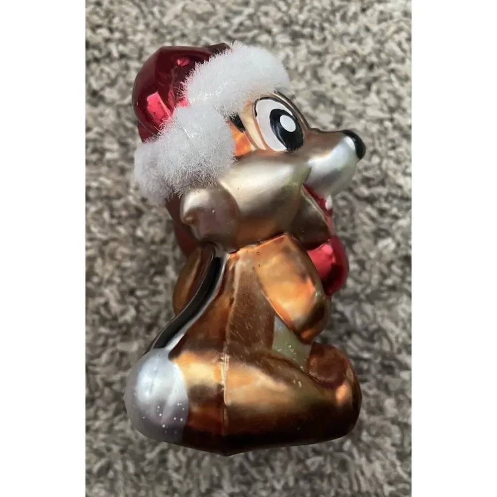 Disney Chip N Dale Ornament Glass Blown Vintage Christmas Decor
